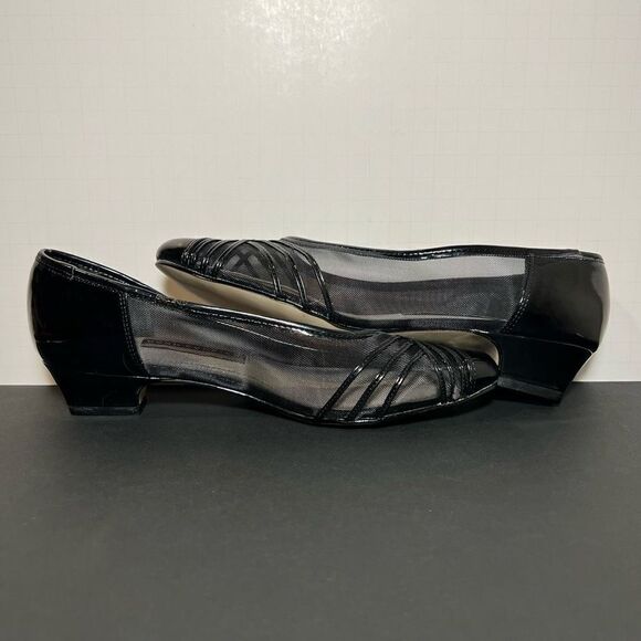 Womens HUSH PUPPIES Transparent Black Cap Toe Pump Heels / Size 7 Medium - Picture 6 of 8